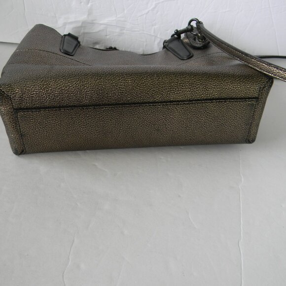 Coach 33619 Mini Borough Chain Bag Metallic Bronze Gunmetal Turnlock CROSSBODY - Picture 6 of 12